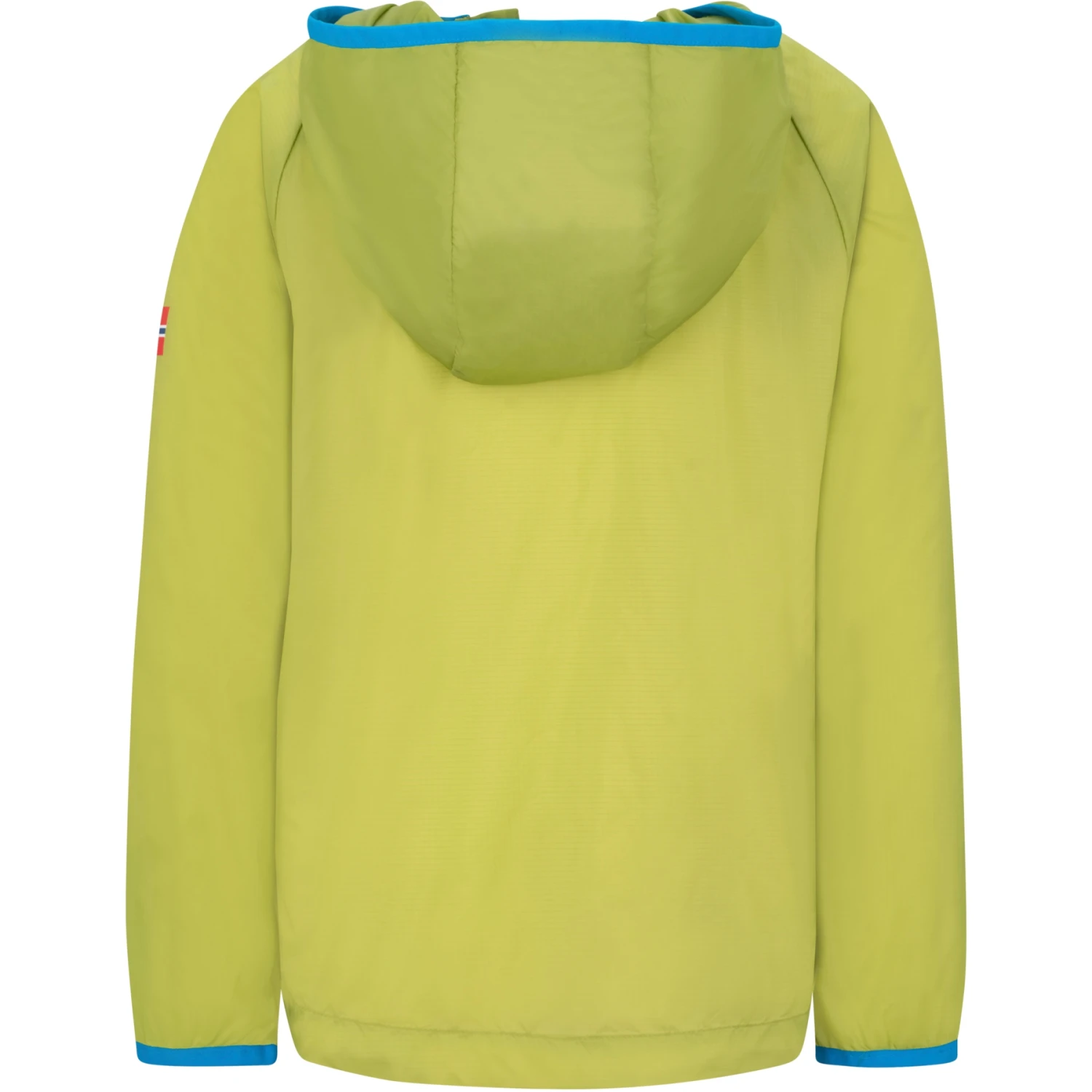 Trollkids Fjell Kids Running Jacket - Kiwi/Vivid Blue 2 Trollkids Fjell Kids Running Jacket - Kiwi/Vivid Blue - Image 2