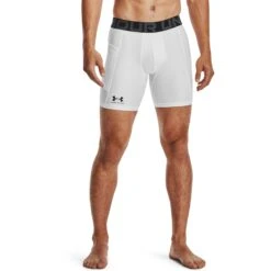 Under Armour HeatGear® Armour Compression Shorts Men - White/Black