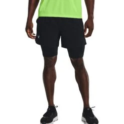 Under Armour UA Launch 5'' 2-in-1 Shorts Men - Black / Reflective -RunGear Elite under armour mens ua launch 5 2 in 1 shorts black 3 1473372