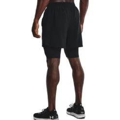 Under Armour UA Launch 5'' 2-in-1 Shorts Men - Black / Reflective -RunGear Elite under armour mens ua launch 5 2 in 1 shorts black 4 1473373