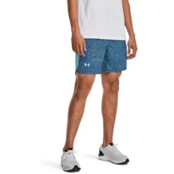Under Armour UA Launch 7'' Printed Shorts Men - Glacier Blue/Sonar Blue/Reflective -RunGear Elite under armour mens ua launch 7 printed shorts glacier blue sonar blue reflective 3 1388645