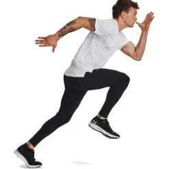 Under Armour UA Qualifier Elite Tights Men - Black/Reflective -RunGear Elite under armour mens ua qualifier elite tights black reflective 7 1531132