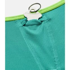 Under Armour Armour® Mid Crossback Pocket Sports Bra Women - Neptune/Sea Mist/Quirky Lime -RunGear Elite under armour womens armour mid crossback pocket sports bra neptune sea mist quirky lime 3 1158751