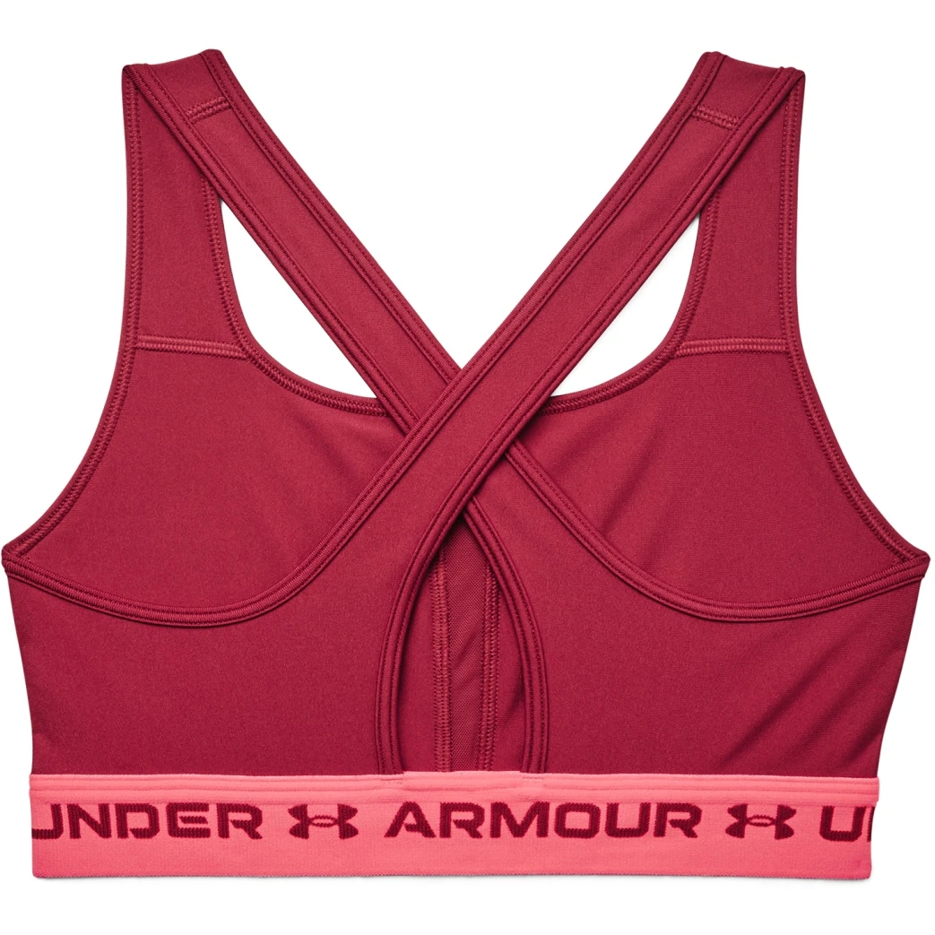 Under Armour Armour® Mid Crossback Sports Bra Women - Black Rose/Penta Pink/Black Rose 4 Under Armour Armour® Mid Crossback Sports Bra Women - Black Rose/Penta Pink/Black Rose - Image 4
