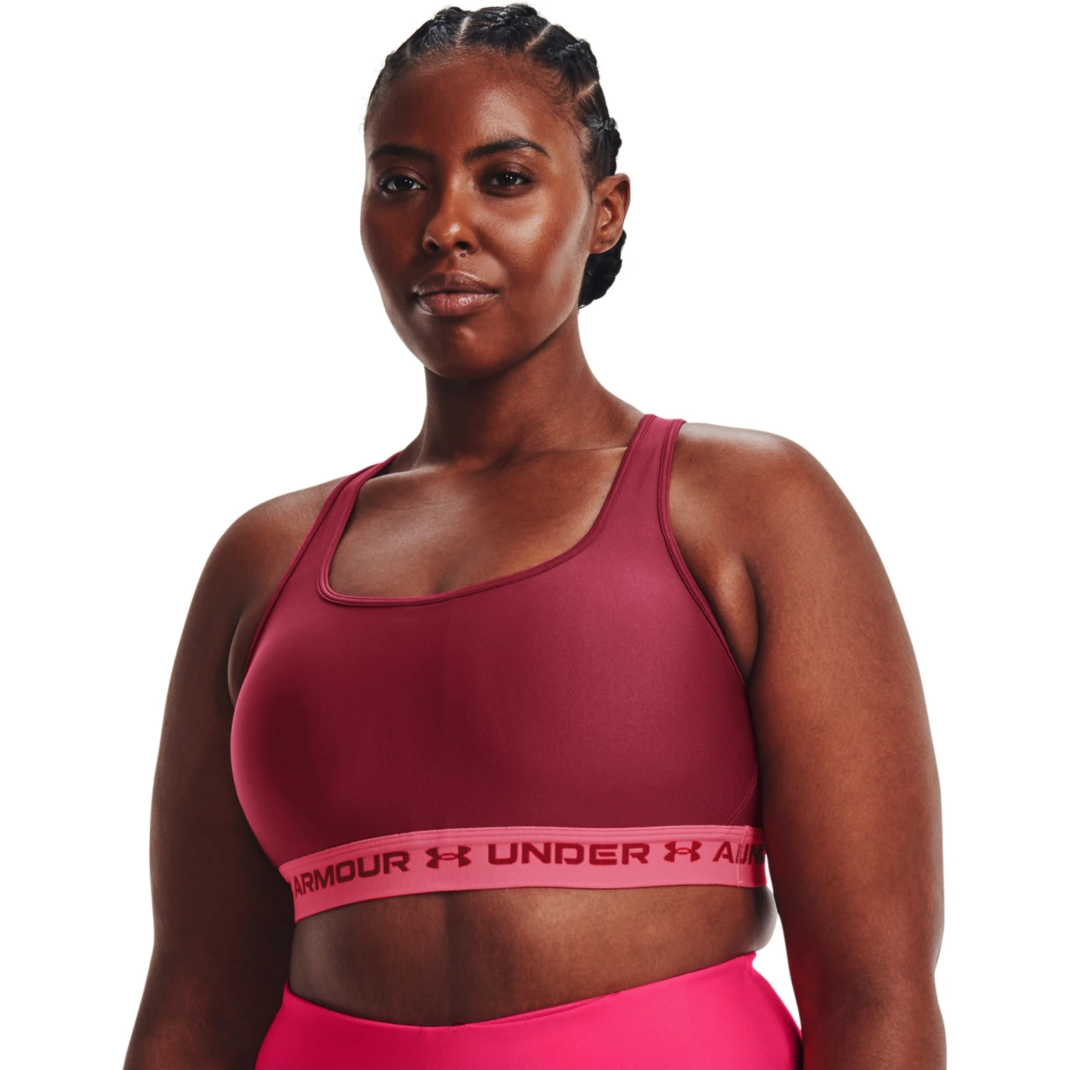 Under Armour Armour® Mid Crossback Sports Bra Women - Black Rose/Penta Pink/Black Rose 5 Under Armour Armour® Mid Crossback Sports Bra Women - Black Rose/Penta Pink/Black Rose - Image 5