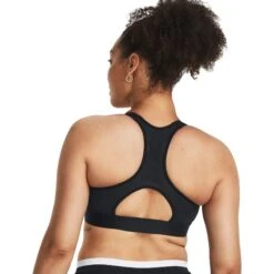 Under Armour HeatGear® Armour High Sports Bra Women - Black/Jet Gray -RunGear Elite under armour womens heatgear armour high sports bra black jet gray 6 1527870