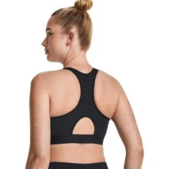 Under Armour HeatGear® Armour High Sports Bra Women - Black/Jet Gray -RunGear Elite under armour womens heatgear armour high sports bra black jet gray 8 1527872