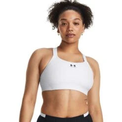 Under Armour HeatGearĀ® Armour High Sports Bra Women - White/Jet Gray
