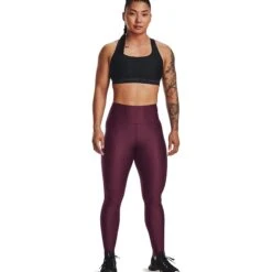 Under Armour HeatGear® Armour No-Slip Waistband Full-Length-Leggings Women - Dark Maroon/Black -RunGear Elite under armour womens heatgear armour no slip waistband full length leggings dark maroon 7 1527215