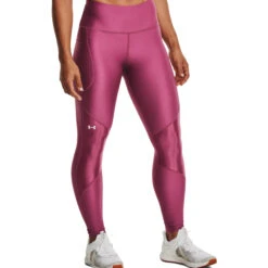 Under Armour HeatGear Armour No-Slip Waistband Shine Full-Length Leggings Women - Pink Quartz / Polaris Purple