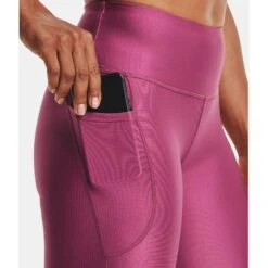 Under Armour HeatGear Armour No-Slip Waistband Shine Full-Length Leggings Women - Pink Quartz / Polaris Purple -RunGear Elite under armour womens heatgear armour no slip waistband shine full length leggings pink quartz polaris purple 5 960222