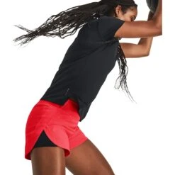 Under Armour UA Flex Woven 2-in-1 Shorts Women - Beta/Dark Maroon -RunGear Elite under armour womens ua flex woven 2 in 1 shorts beta 5 1527230