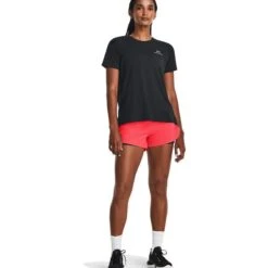Under Armour UA Flex Woven 2-in-1 Shorts Women - Beta/Dark Maroon -RunGear Elite under armour womens ua flex woven 2 in 1 shorts beta 6 1527231