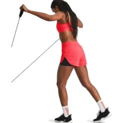 Under Armour UA Flex Woven 2-in-1 Shorts Women - Beta/Dark Maroon -RunGear Elite under armour womens ua flex woven 2 in 1 shorts beta 8 1527233