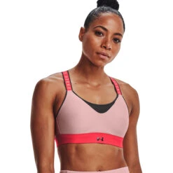 Under Armour UA Infinity High Blocked Sports Bra Women - Retro Pink/Beta/Jet Gray