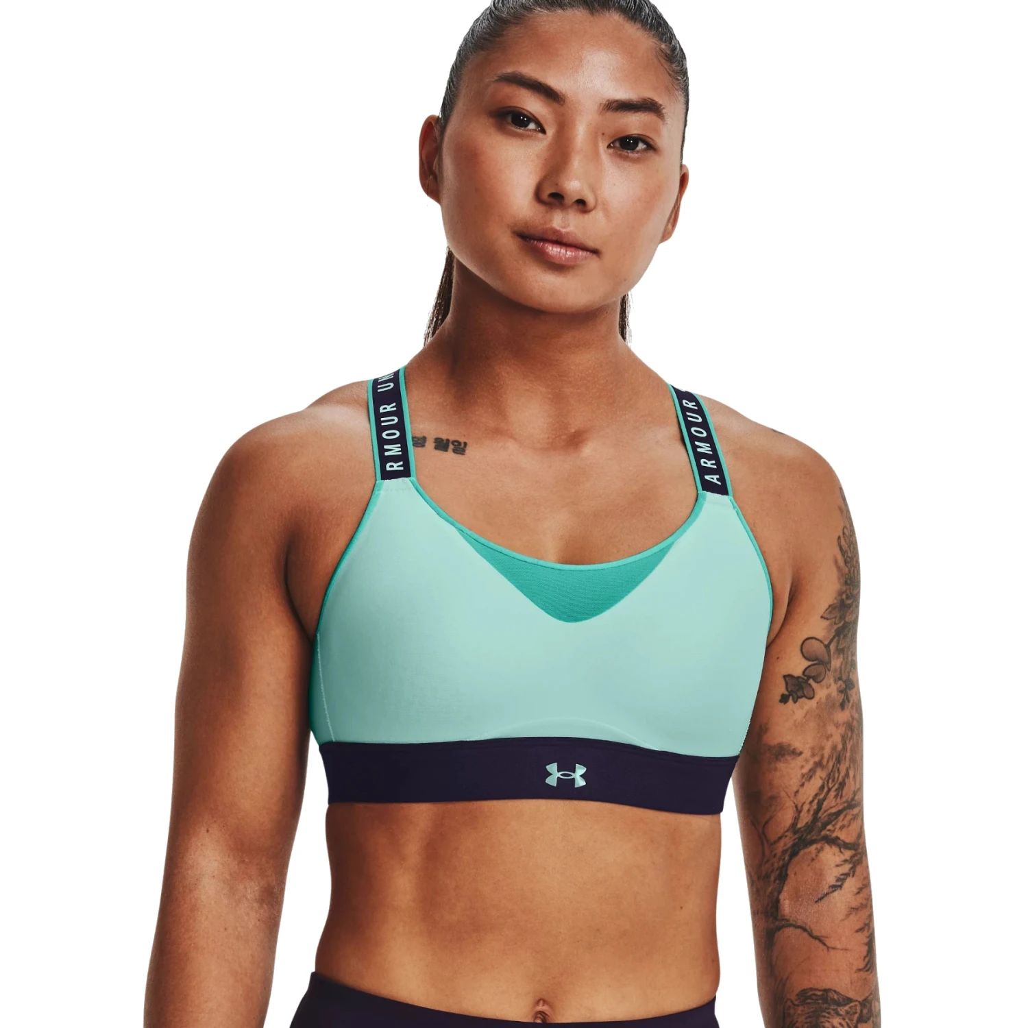 Under Armour UA Infinity High Blocked Sports Bra Women - Sea Mist/Purple Switch/Neptune 1 Under Armour UA Infinity High Blocked Sports Bra Women - Sea Mist/Purple Switch/Neptune
