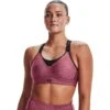 Under Armour UA Infinity High Heather Sports Bra Women - League Red Light Heather/Black
