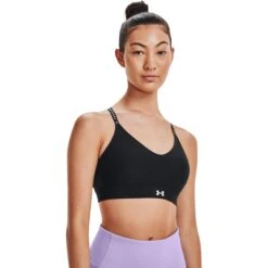 Under Armour UA Infinity Low Covered Sports Bra Women - Black/Black/White