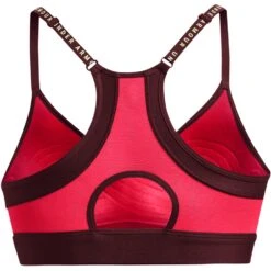 Under Armour UA Infinity Low Sports Bra Women - Radio Red/Chestnut Red/Phosphor Green -RunGear Elite under armour womens ua infinity low sports bra radio red chestnut red phosphor green 2 1229229