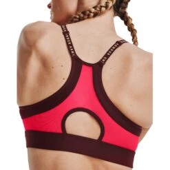 Under Armour UA Infinity Low Sports Bra Women - Radio Red/Chestnut Red/Phosphor Green -RunGear Elite under armour womens ua infinity low sports bra radio red chestnut red phosphor green 9 1229236