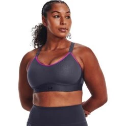 Under Armour UA Infinity Low Sports Bra Women - Tempered Steel/Strobe -RunGear Elite under armour womens ua infinity low sports bra tempered steel strobe 7 1282778