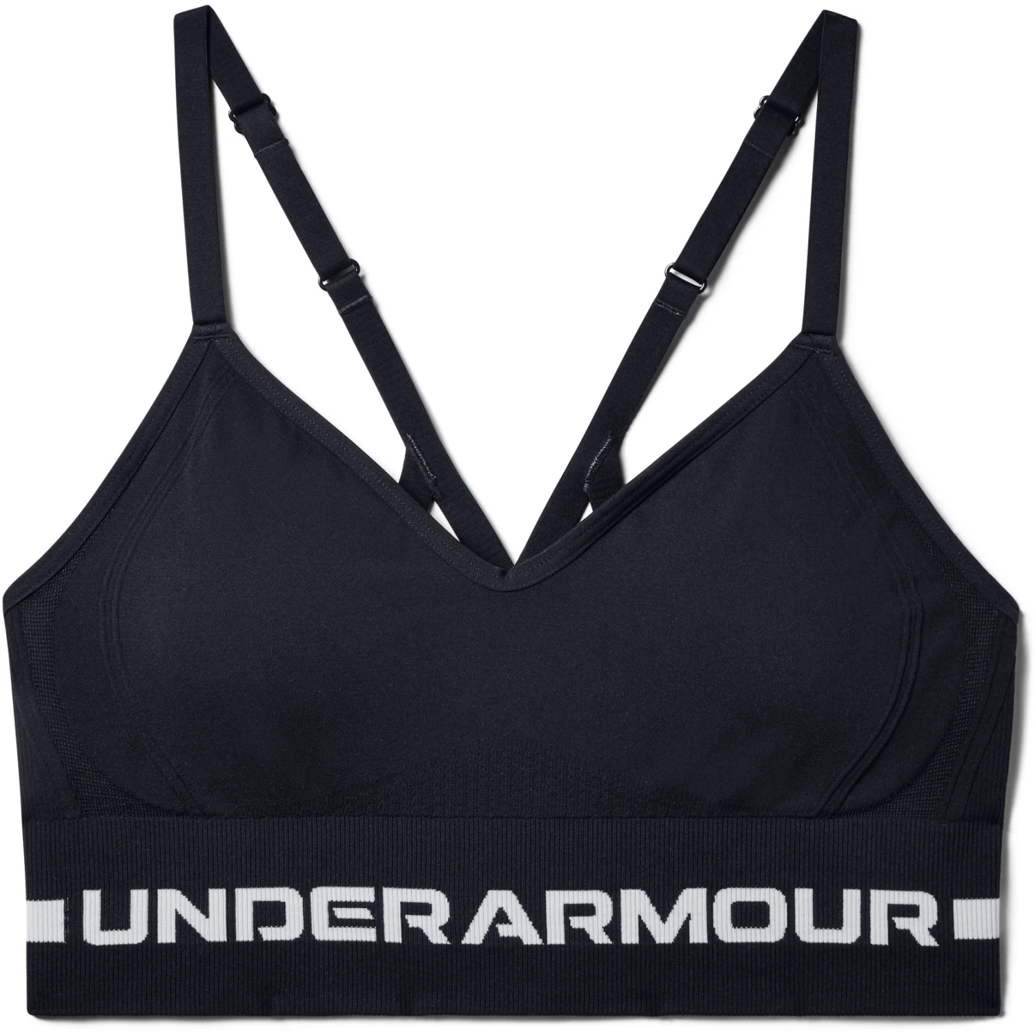 Under Armour UA Seamless Low Long Sports Bra Women - Black/Halo Gray 3 Under Armour UA Seamless Low Long Sports Bra Women - Black/Halo Gray - Image 3