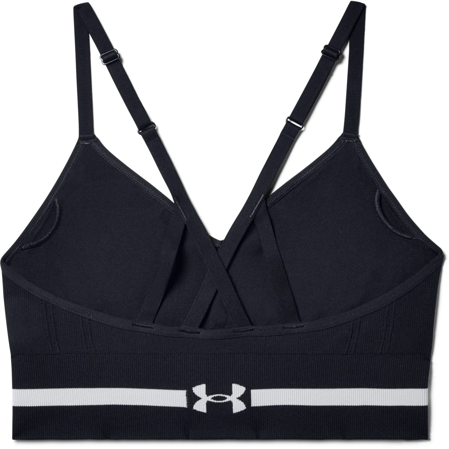 Under Armour UA Seamless Low Long Sports Bra Women - Black/Halo Gray 4 Under Armour UA Seamless Low Long Sports Bra Women - Black/Halo Gray - Image 4