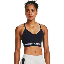 Under Armour UA Seamless Low Long Sports Bra Women - Black/Halo Gray 18 Under Armour UA Seamless Low Long Sports Bra Women - Black/Halo Gray -RunGear Elite under armour womens ua seamless low long sports bra black halo gray 7 1013905