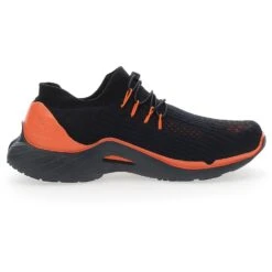 UYN City Running Black Sole Shoes - Black/Orange -RunGear Elite uyn city running black sole man shoes black orange 3 982015