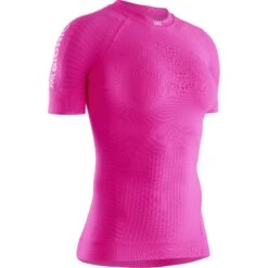 X-Bionic Effektor 4.0 Run Shirt Short Sleeves For Women - Neon Flamingo/namib Red
